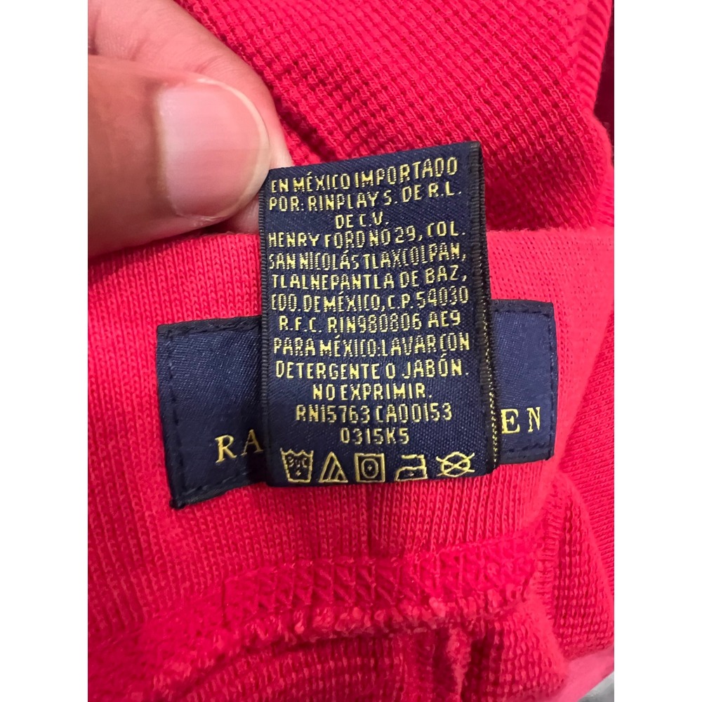 Polo Ralph Lauren Shorts Mens L Red Excellent Waffle Knit Drawstring Loungewear - Picture 3 of 10